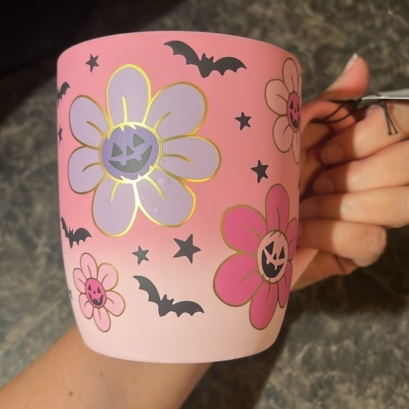 Bats pumpkin flower Halloween mug - Picture 3 of 3